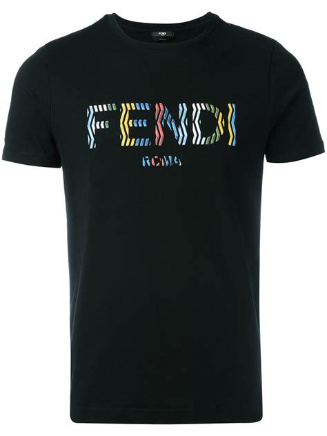 fendi t shirt black and white|black fendi sweater.